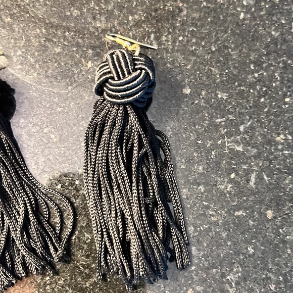 60’s MOD black earrings - Picture 2 of 2